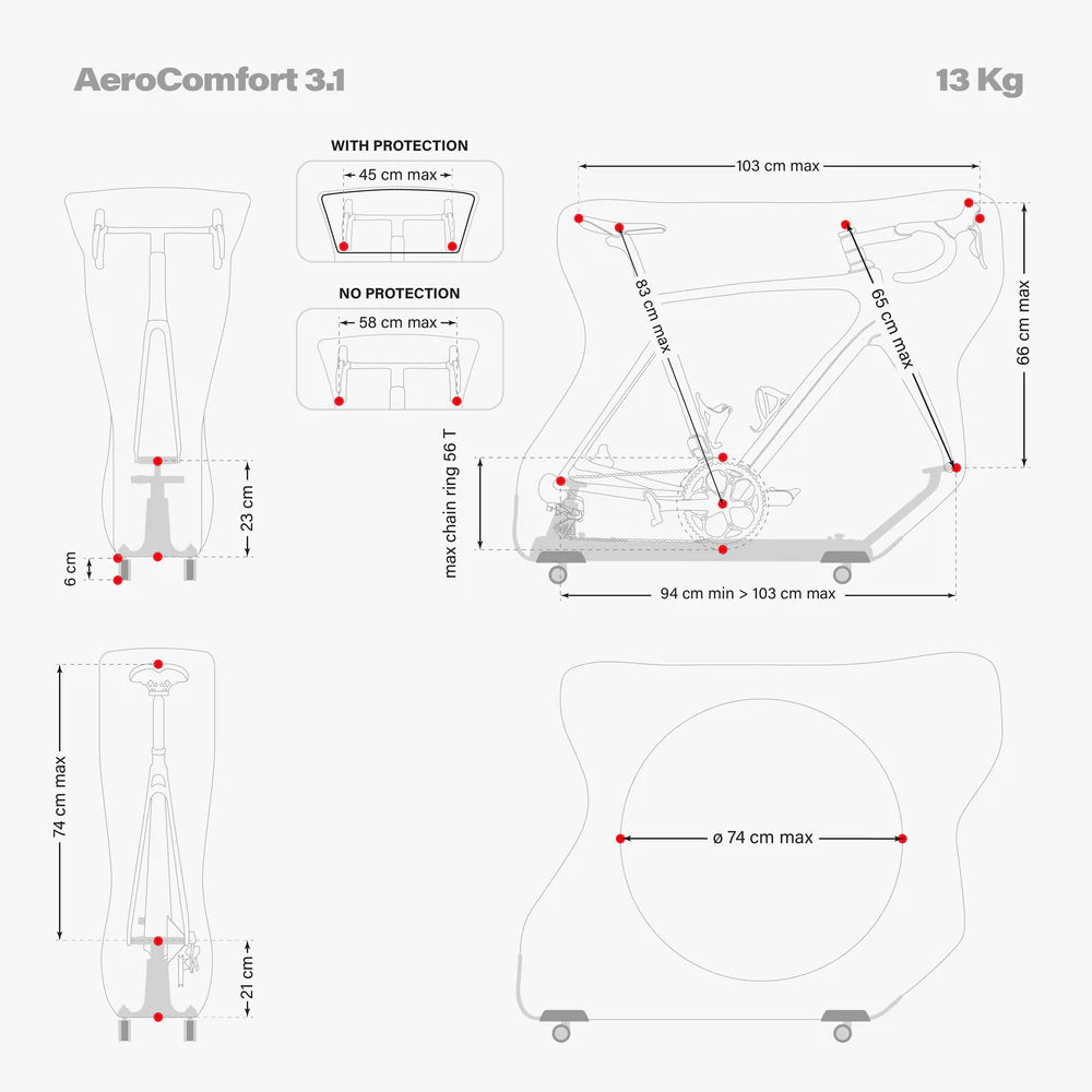 Scicon Aerocomfort 3.1 Road Bike Travel Bag | Rental