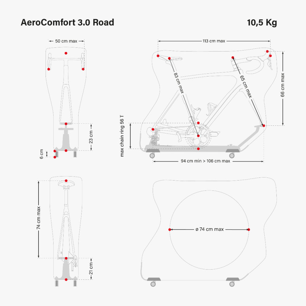 Scicon Aerocomfort 3.0 Road Bike Travel Bag Rental